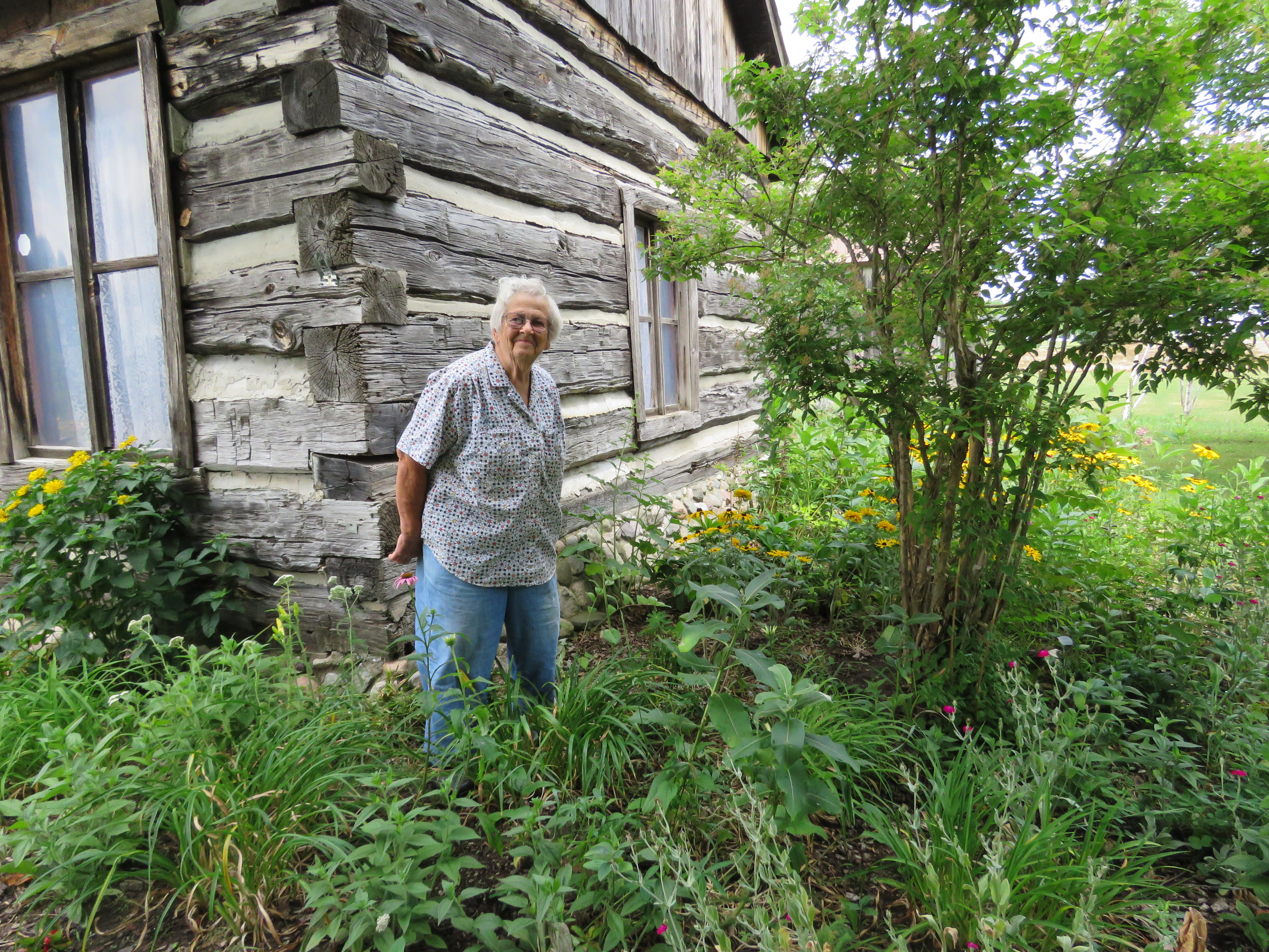 Elaine Johnson in the Heritage Gardens.